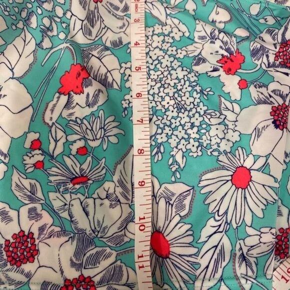 Victorias Secret  Swim Top Halter Teal White Floral Padded Adjustable Straps SP - Picture 5 of 10